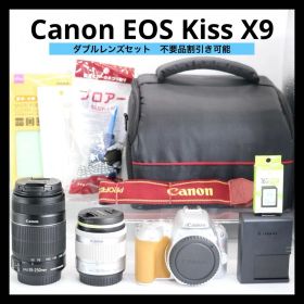 超美品 【Canon EOS Kiss X9 ダブルレンズセット】Wi-Fi搭載
