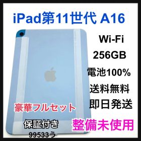 整備未使用 iPad 第 11 世代 A16 256 GB Wi-Fi 本体