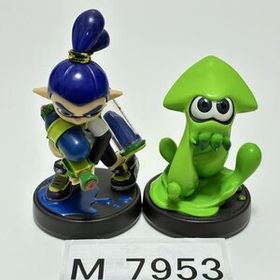 M7953 ●中古 即決●amiibo ボーイ ブルー + イカ グリーン（アミーボ スプラトゥーン)●Splatoon / Inkling Boy / Inkling Squid