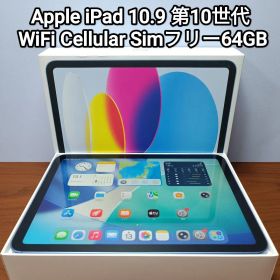 (美品)iPad 第10世代 WiFi Cellular Simフリー 64GB