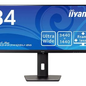 【新品・2営業日で発送】iiyama ProLite 34型 ワイド液晶ディスプレイ ProLite XUB3493WQSU-B6(3440x1440／IPS方式パ...