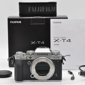 ＜極上品!＞ FUJIFILM フジフイルム X-T4 ボディ シルバー ※ショット数、４１１回※ ♪あるとうれしい元箱＆説明書付き♪