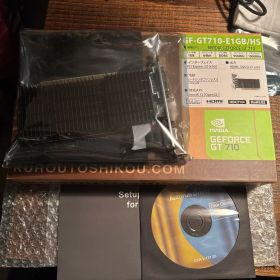 未開封品 長期保管品 玄人志向 GF-GT710-E1GB/HS ファンレス