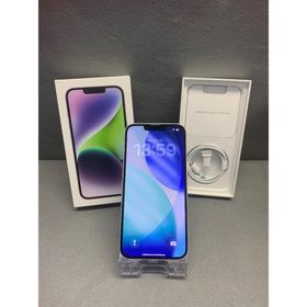 アイフォーン(iPhone)の美品 海外版 SIMフリー iPhone14 128GB パープル色(スマートフォン本体)