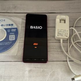 BASIO4 KYV47 レッド 本体 充電コード付