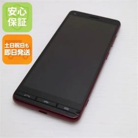美品 BASIO4 ワインレッド スマホ 本体 白ロム 土日祝発送OK 03000