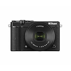 【中古】「非常に良い」Nikon ミラーレス一眼 Nikon1 J5 標準パワーズームレンズキット ブラック J5HPLKBK(ミラーレス一眼)