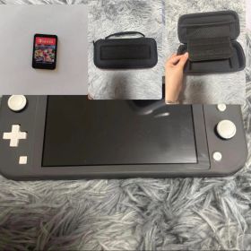 Nintendo Switch Lite グレー 本体 マリカー8付き ケース付