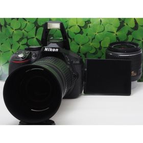 ニコン(Nikon)の【美品】Wifi搭載⭐️自撮りOK ニコンD5300 2416万画素ダブルレンズ(デジタル一眼)