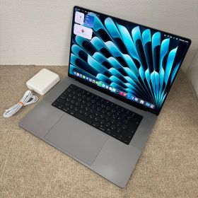 【送料無料】Apple MacBook Pro 16(2021, A2485) M1 Max / RAM 64GB / SSD 1TB / スペースグレー / 充放電回数 : 109 [MC155]