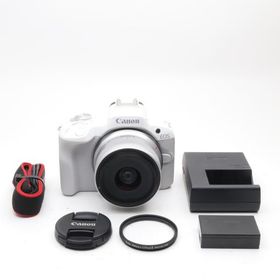 【シャッター回数：2000】Canon EOS R50 標準ズームレンズキット ホワイト 〔Canon RF マウント〕 ミラーレス一眼カメラ