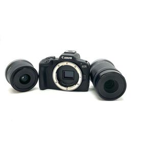 【全額返金保証】【最速発送】Canon デジタル一眼 EOS R50 ダブルズームキット ブラック 美品 動作確認済
