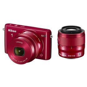 Nikon S2 ダブルズームキット レッド 良品 動作確認済み 1ヶ月保証付 小型軽量 ミラーレス