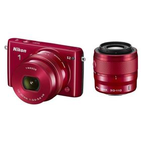 Nikon S2 ダブルズームキット レッド 良品 動作確認済み 1ヶ月保証付 小型軽量 ミラーレス