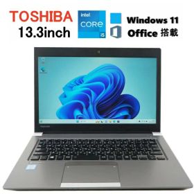 TOSHIBA 東芝 dynabook R63シリーズ PC ノートパソコン 中古 パソコン MS Office / Win11/13.3型/第6世代Core i5-6200u/ HDMI/ メモリ:4GB/SSD:128GB