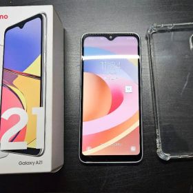 Galaxy A21 SC-42Aセット ホワイト 透明ケース付き