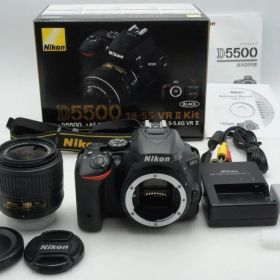 良品 Nikon ニコン D5500 + AF-S DX 18-55mm VR II レンズキット デジタル一眼レフカメラ 元箱付 260319bg
