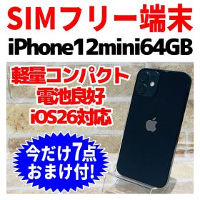 SIMフリー iPhone12mini 64GB ブラック 電池良好