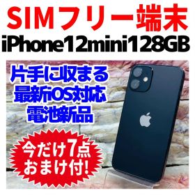 SIMフリー iPhone12mini 128GB ブラック 新品電池