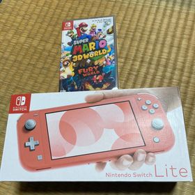 ニンテンドースイッチ(Nintendo Switch)のニンテンドースイッチ ライト Switch美品 マリオ3Dワールド ソフトつき！(家庭用ゲーム機本体)