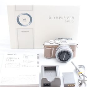 OLYMPUS ミラーレス一眼カメラ PEN E-PL10 14-42mm EZレンズキット ブラウン