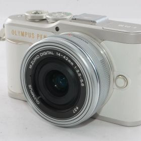【中古】【外観並級】OLYMPUS ミラーレス一眼カメラ PEN E-PL10 14-42mm EZレンズキット ホワイト