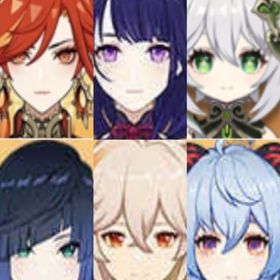 原神）Asia★5×6マーヴィカ➕雷電將軍➕楓原万葉➕ナヒーダ➕夜蘭➕甘雨