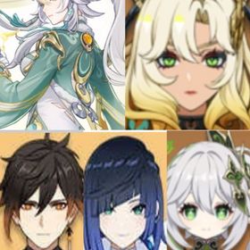 (原神）★5×5 兹白 ➕シロネン➕夜蘭➕ナヒーダ➕鍾離