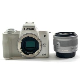 キヤノン EOS Kiss M EF-M 15-45 IS STM レンズキット ホワイト 中古(ミラーレス一眼)