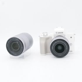 キヤノン(Canon)の【中古】(キヤノン) Canon EOS KISS M ダブルズームキツト ホワイト(コンパクトデジタルカメラ)