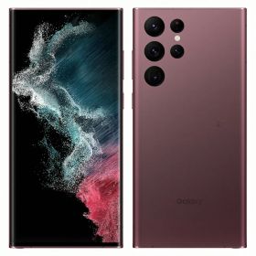 【中古】Aランク【目立った傷や汚れなし】 SIMフリー SCG14 SAMSUNG Galaxy S22 Ultra バーガンディ 利用制限〇(白ロム) 送料無料