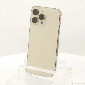 【中古】Apple(アップル) iPhone14 Pro Max 256GB ゴールド MQ9D3J／A SIMフリー 【198-ud】