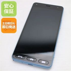 美品 Y!mobile 705KC かんたん スマホ ブルー スマホ 本体 白ロム 土日祝発送OK 09000