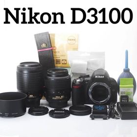 ニコン(Nikon)のNikon D3100 美品 ダブルズーム 手振れ補正 初心者安心セット(デジタル一眼)