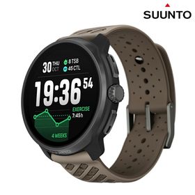 スント(SUUNTO)の【新品】スント SUUNTO 腕時計 ユニセックス SS051203000 レース 2 チタニウム RACE 2 TITANIUM 充電式クォーツ ブラックxカーキブラウン デジタル表示(腕時計)