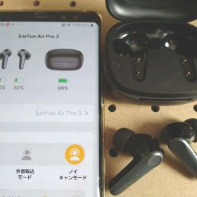 【バッテリー◯ 美品】ノイキャン EarFun Air Pro 3 ブラック