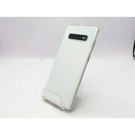 【中古】SAMSUNG au 【SIMロック解除済み】 Galaxy S10+ SCV42 プリズム ホワイト【立川フロム中武】保証期間1ヶ月【ランクA】