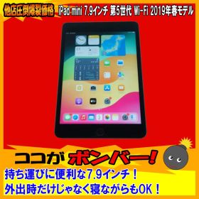 Apple(アップル) [中古B]iPad mini 7.9インチ 第5世代 Wi-Fi 2019年春モデル MUQW2J/A スペースグレイ [64GB]