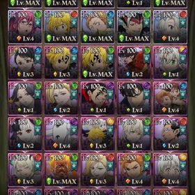 七つの大罪 グラクロ 引退アカウント フェスキャラ必殺MAX多数