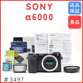 ソニー(SONY)の【美品】ソニー SONY α6000 ボディ《ショット数わずか1491回》(ミラーレス一眼)