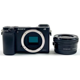 ソニー α6000 パワーズームレンズキット ILCE-6000L B ブラック 中古(ミラーレス一眼)