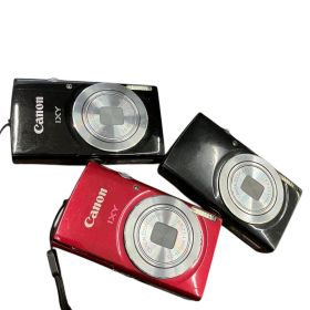 118011 動作未確認 canon キャノン デジタルカメラ IXY 120 PC2048 ブラック/レッド 3点まとめ売り