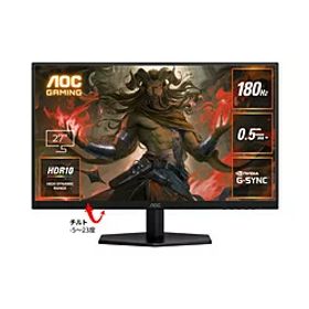 AOC(エーオーシー) Q27G40E/11 ゲーミングモニター ブラック ［27型 /WQHD(2560×1440） /ワイド /180Hz］ Q27G40E11