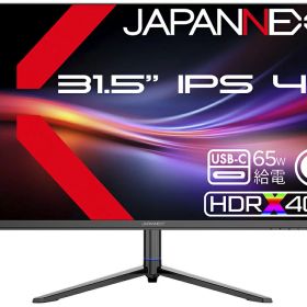 JAPANNEXT｜ジャパンネクスト 液晶ディスプレイ(31.5型/IPS(ADS)/4K UHD 3840×2160/60Hz/8ms/HDR400/HDMI2.0/DP1.4/USB Type-C/VESA)(ブラック) 昇降式多機能スタンド JN-IPSB315U-HSPC6