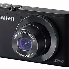 【中古】Canon デジタルカメラ PowerShot S200ブラック F値2.0 広角24mm 光学5倍ズーム PSS200BK