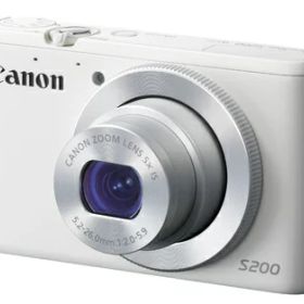 【中古】 Canon デジタルカメラ PowerShot S200(ホワイト) F値2.0 広角24mm 光学5倍ズーム PSS200(WH)