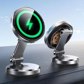 【新品】 JOYROOM magsafe 車載スマホホルダー ワイヤレス充電 【パネル＆台座360°自由調整・高級合金素材】 15W急速 magsafe充電器 車 マグネット 全金属製 耐久性良い 超強磁力 安定性拔群 スマホスタンド 車 取り付け簡単 3 1