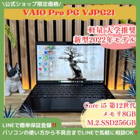 公式ショップ限定価格❣️/ 希少LTE搭載《新型2022年モデル》VAIO Pro PG 第12世代 大学推奨 メモリ8GB SSD256GB ノートパソコン 安心サポート＆3ヶ月保証付き