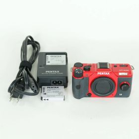 [良品 | バッテリー2個付] PENTAX Q10 ボディ レッド