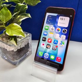 E2112【バッテリー新品】iPhoneSE2 Red 64GB SIMフリー ガラスコーティング施工済み